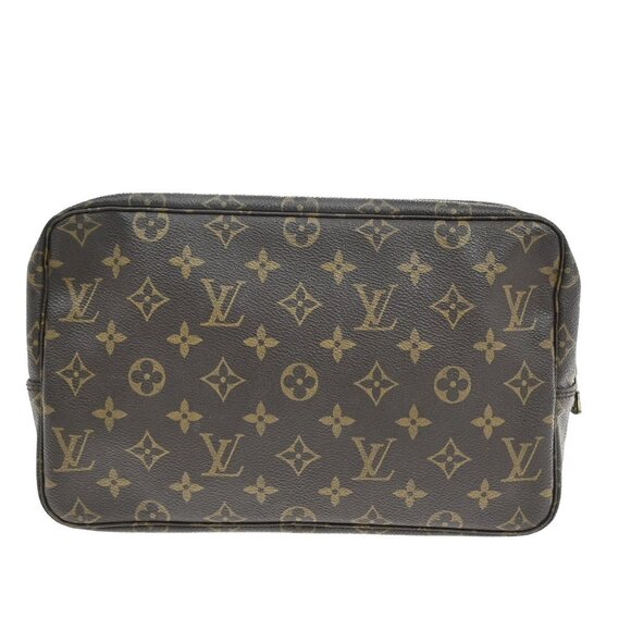 LOUIS VUITTON Trousse Toilette 28 Clutch Hand Bag Monogram Brown - Picture 1 of 5
